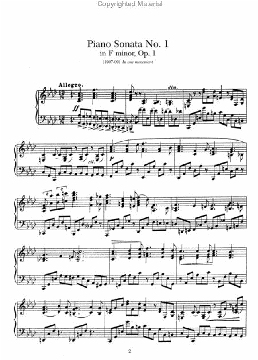 Piano Sonatas Nos. 1-4 -- Opp. 1, 14, 28, and 29 Piano Solo scores gallery preview page 3