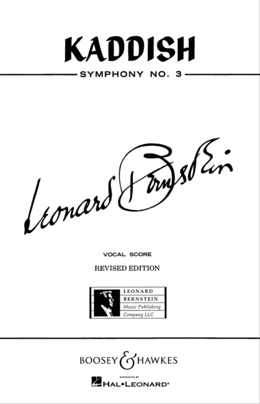 Kaddish (Symphony No. 3) Kaddish (Symphony No. 3) Choir scores gallery preview page 1
