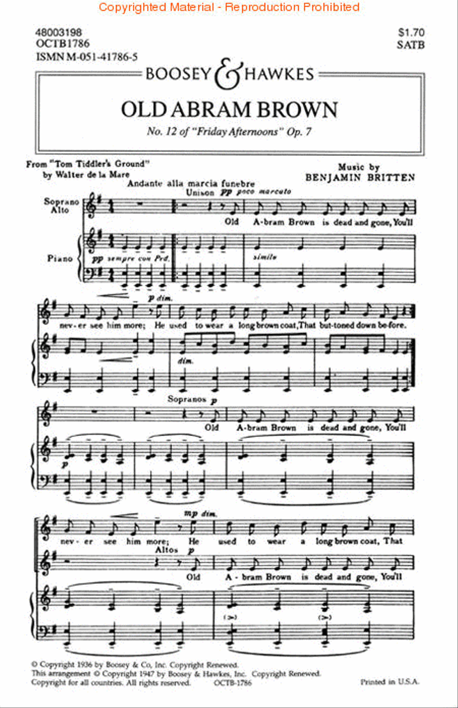 Old Abram Brown 4-Part scores gallery preview page 2