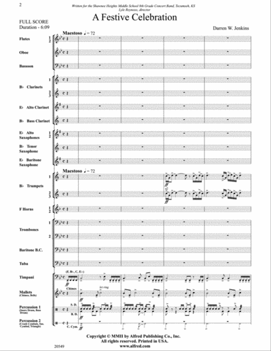 A Festive Celebration Concert Band scores gallery preview page 2