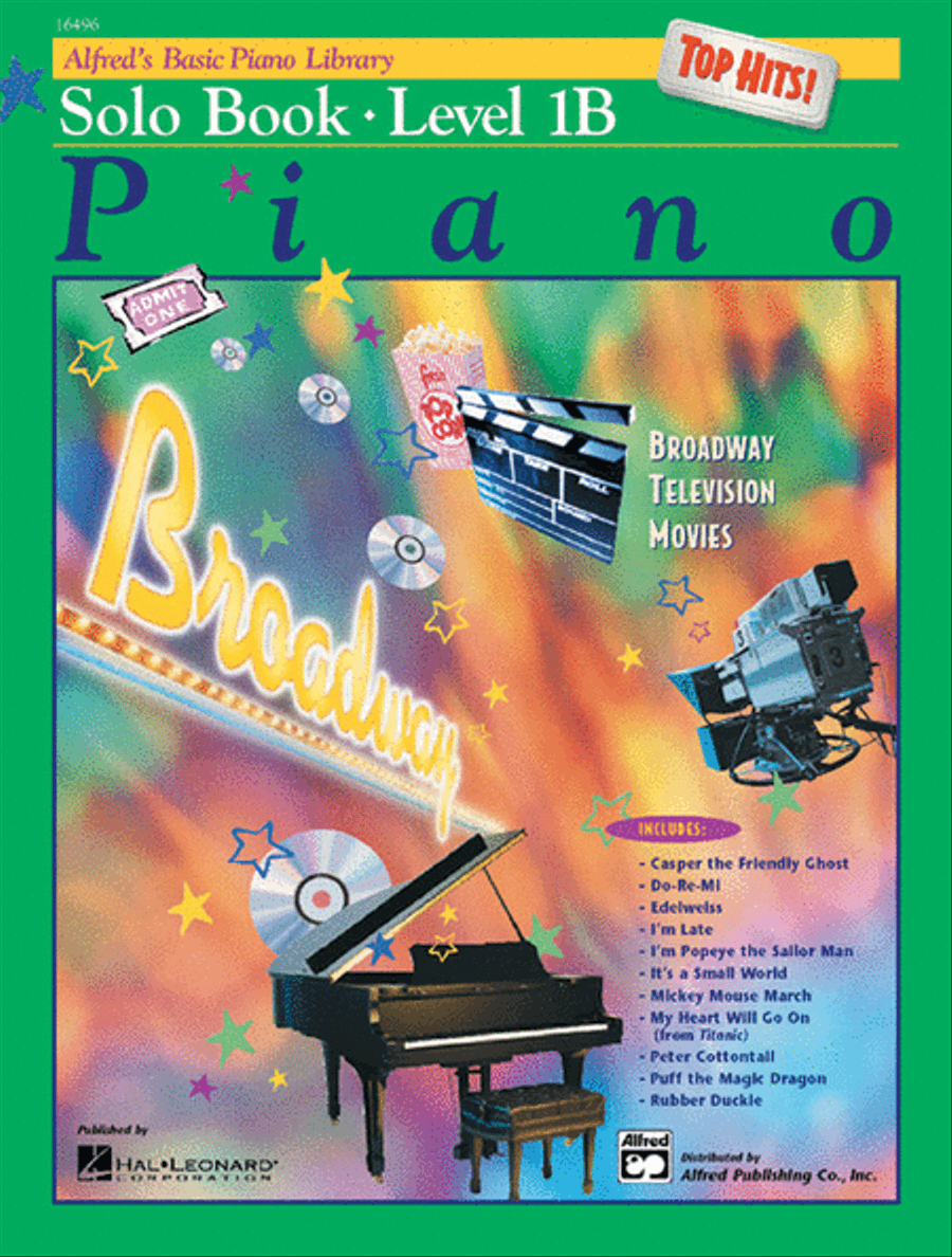 Alfred's Basic Piano Library Top Hits! Solo Book & CD, Book 1B Piano Method scores gallery preview page 1
