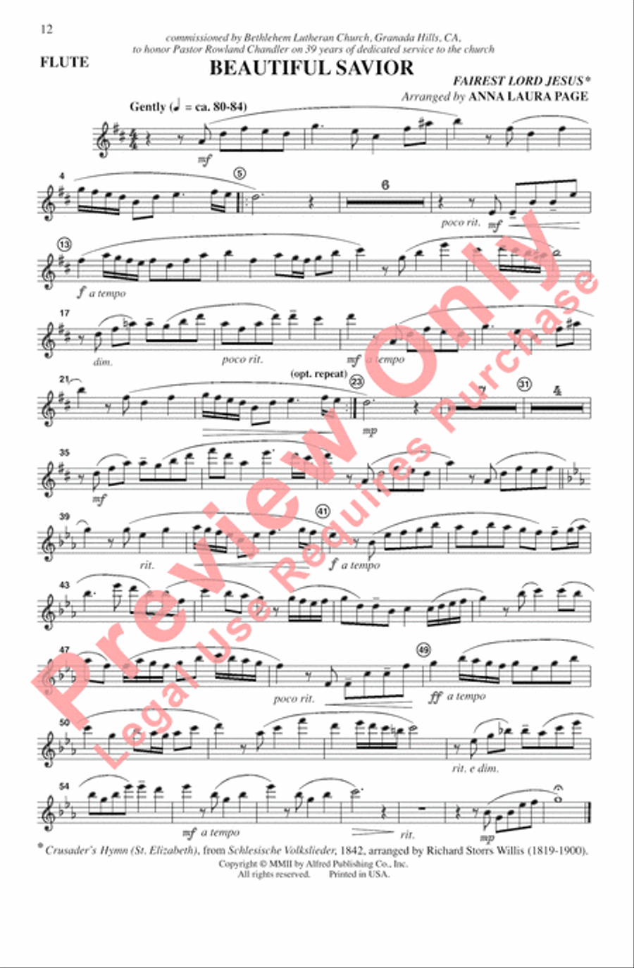 Beautiful Savior Beautiful Savior 4-Part scores gallery preview page 12