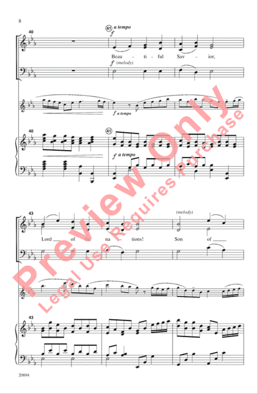 Beautiful Savior Beautiful Savior 4-Part scores gallery preview page 8