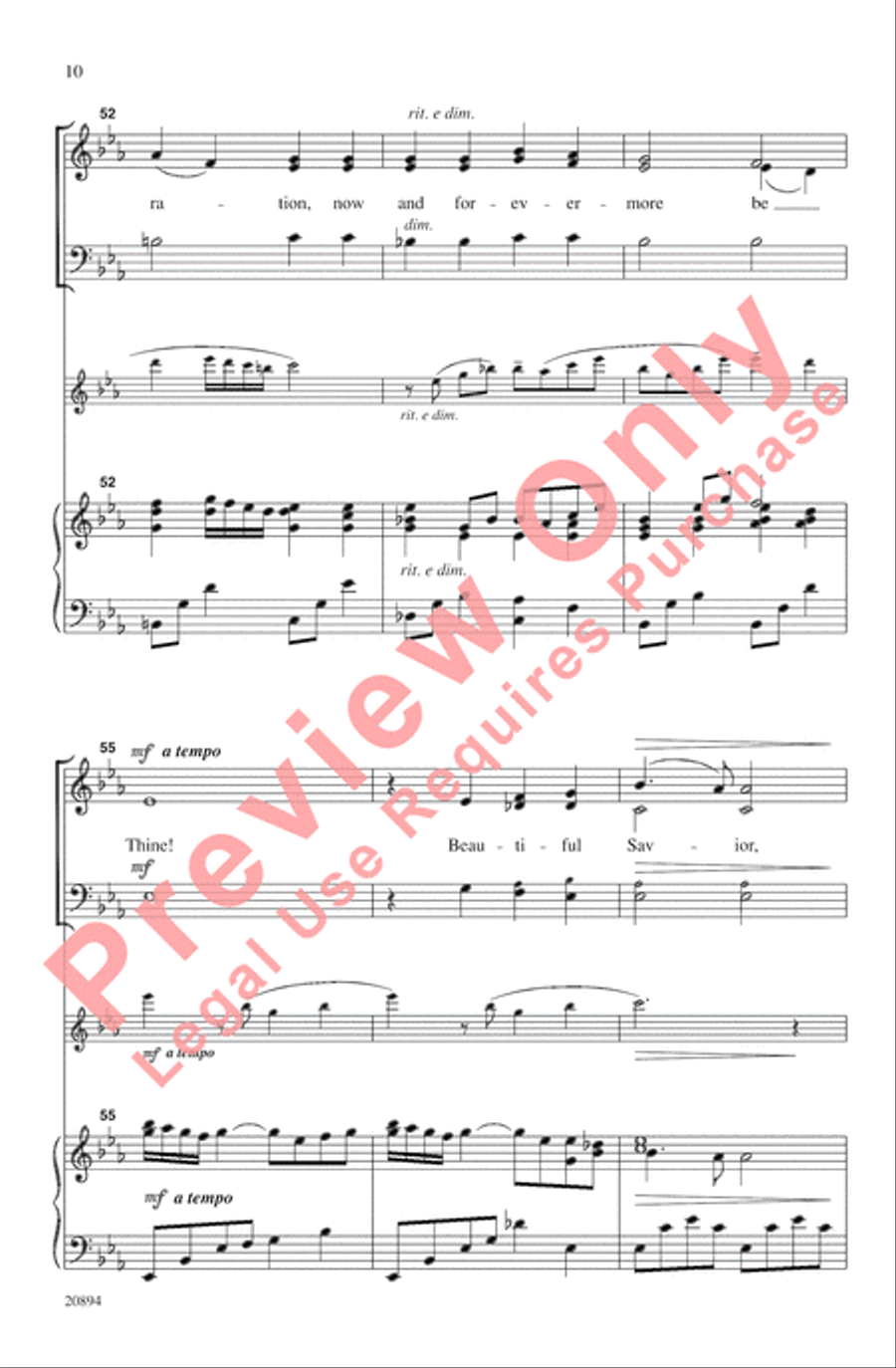 Beautiful Savior Beautiful Savior 4-Part scores gallery preview page 10