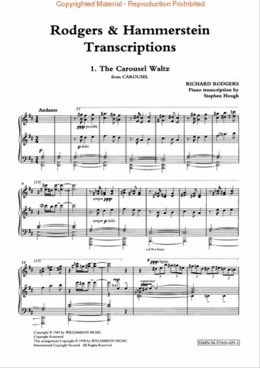 Rodgers & Hammerstein Transcriptions Piano Solo scores gallery preview page 2