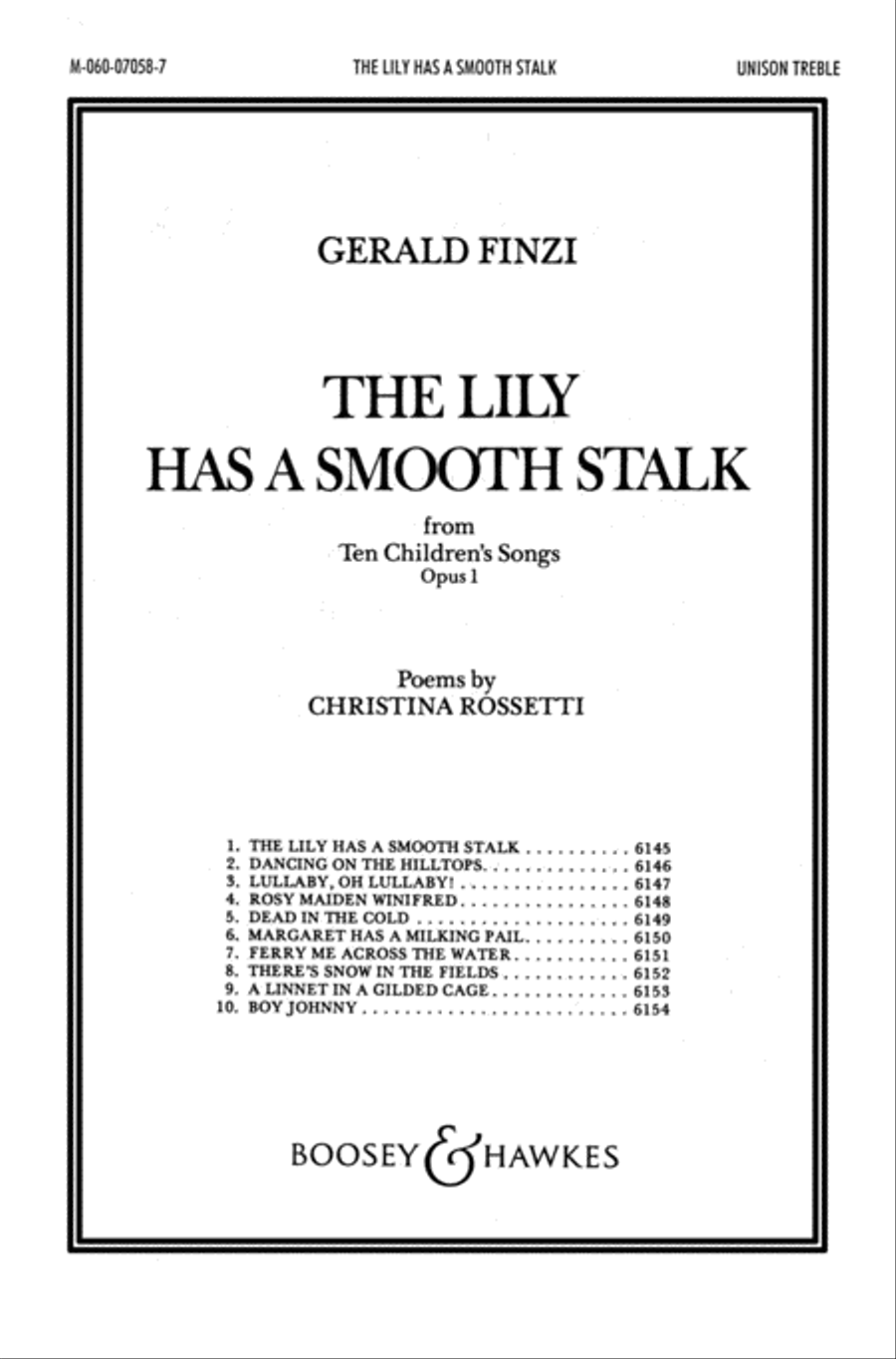 The Lily Has a Smooth Stalk Unison Choir scores gallery preview page 1