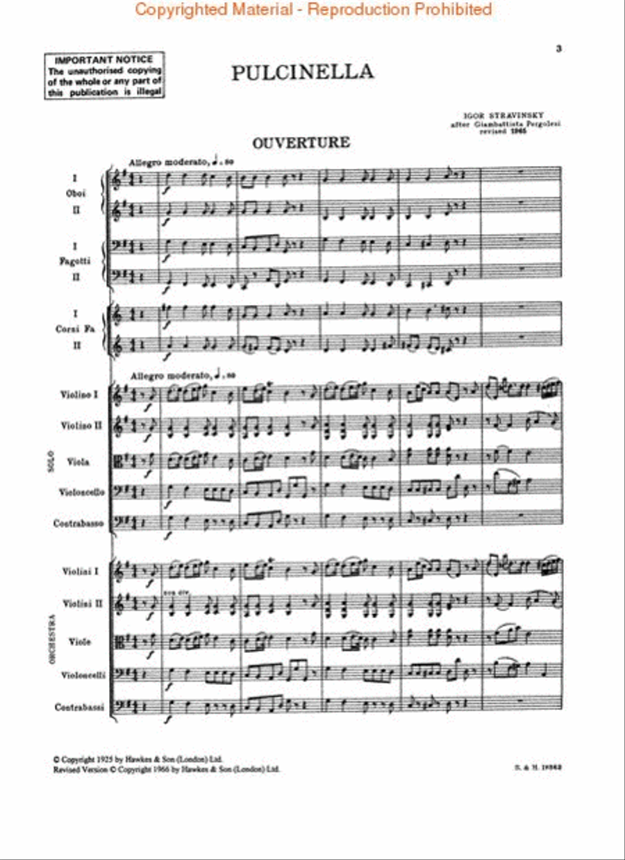 Pulcinella (Complete Ballet) Orchestra scores gallery preview page 2