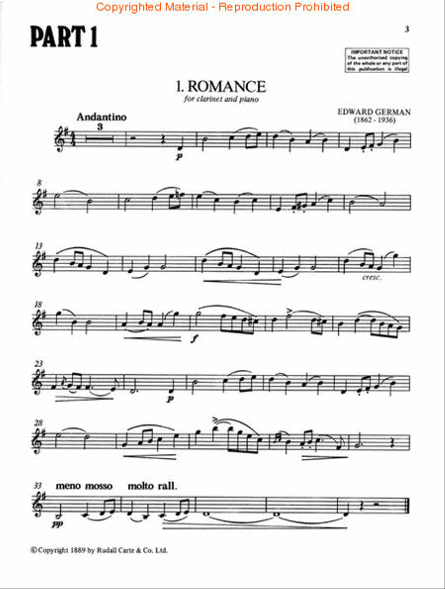 First Repertoire Pieces for Clarinet Clarinet Solo scores gallery preview page 2