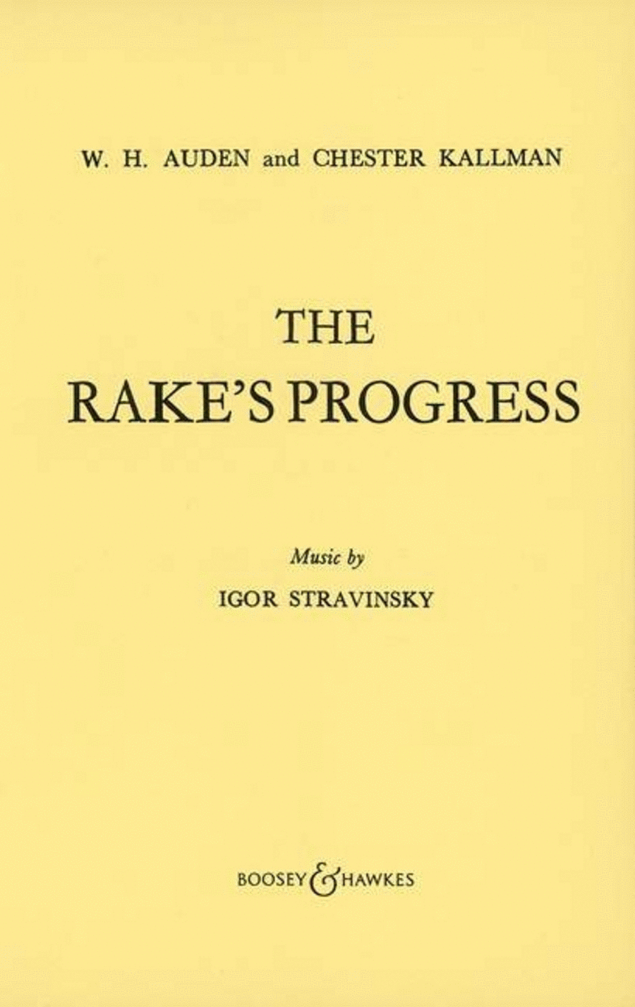 The Rake's Progress Orchestra scores gallery preview page 1