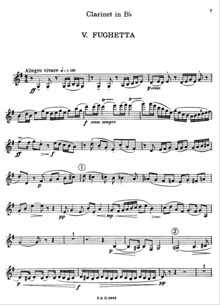 Five Bagatelles, Op. 23 (Clarinet and Piano) Clarinet Solo scores gallery preview page 3