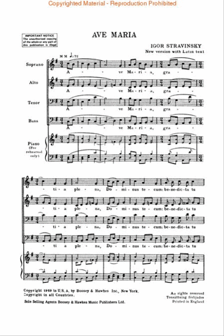 Bogoroditse Devo (Ave Maria) 4-Part scores gallery preview page 2
