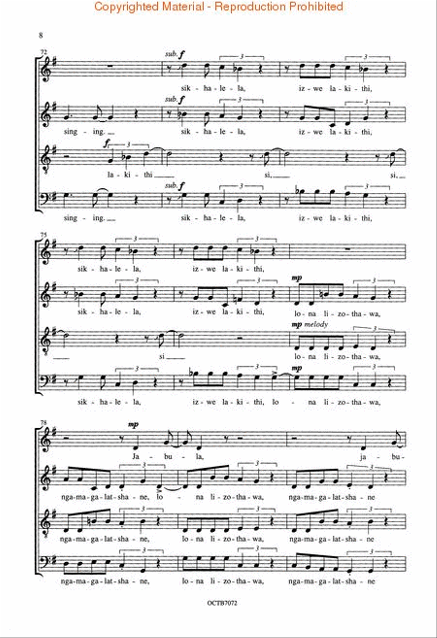 African Celebration African Celebration 4-Part scores gallery preview page 3