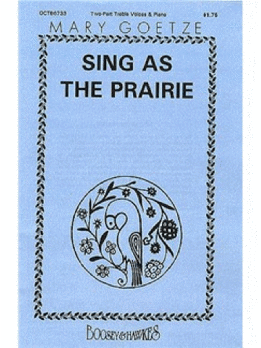 Sing as the Prairie Sing as the Prairie 2-Part scores gallery preview page 1
