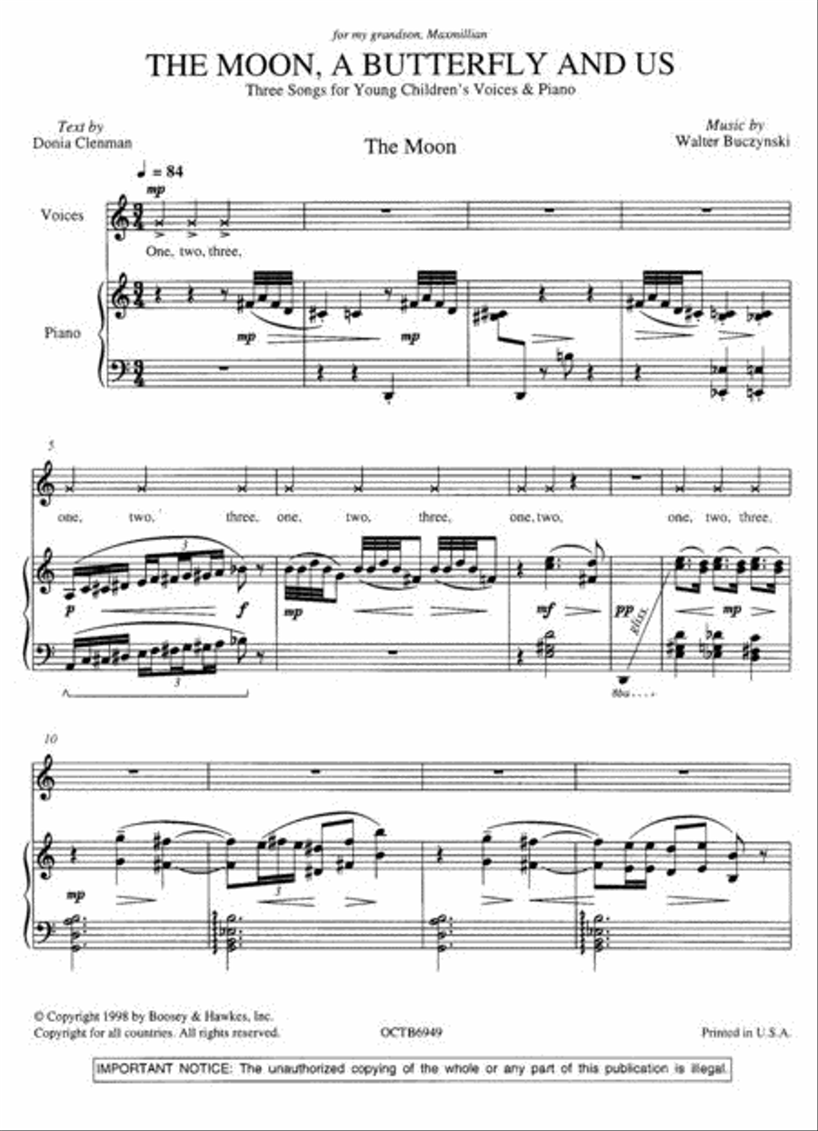 The Moon, a Butterfly and Us Unison Choir scores gallery preview page 2