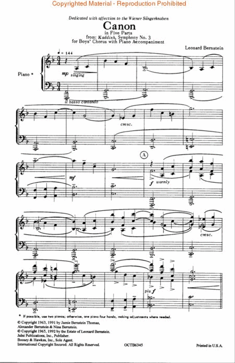 Canon in Five Parts Canon in Five Parts Choir scores gallery preview page 2
