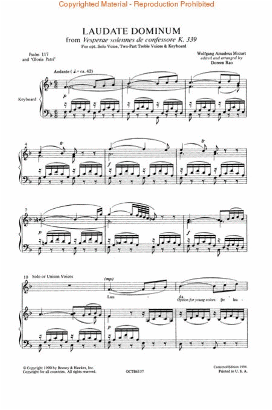 Laudate Dominum Laudate Dominum 2-Part scores gallery preview page 2
