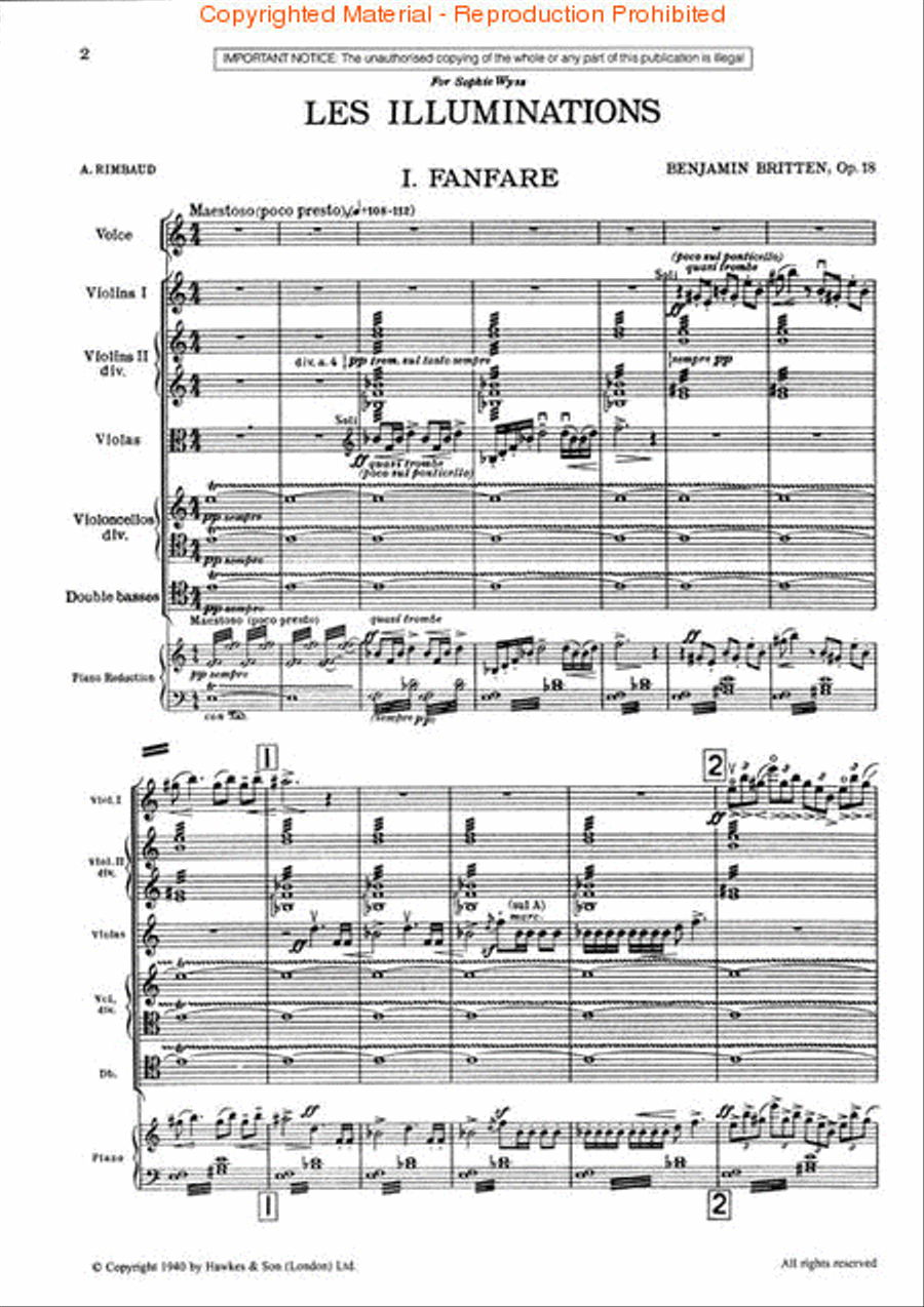 Works for Voice and Chamber Orchestra Chamber Orchestra scores gallery preview page 2
