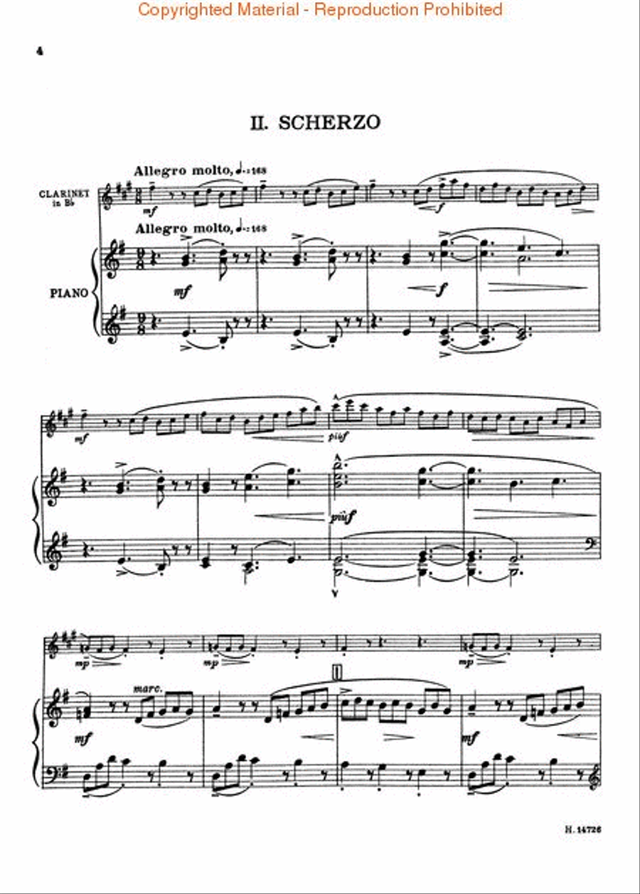 Four Short Pieces Four Short Pieces Clarinet Solo scores gallery preview page 3