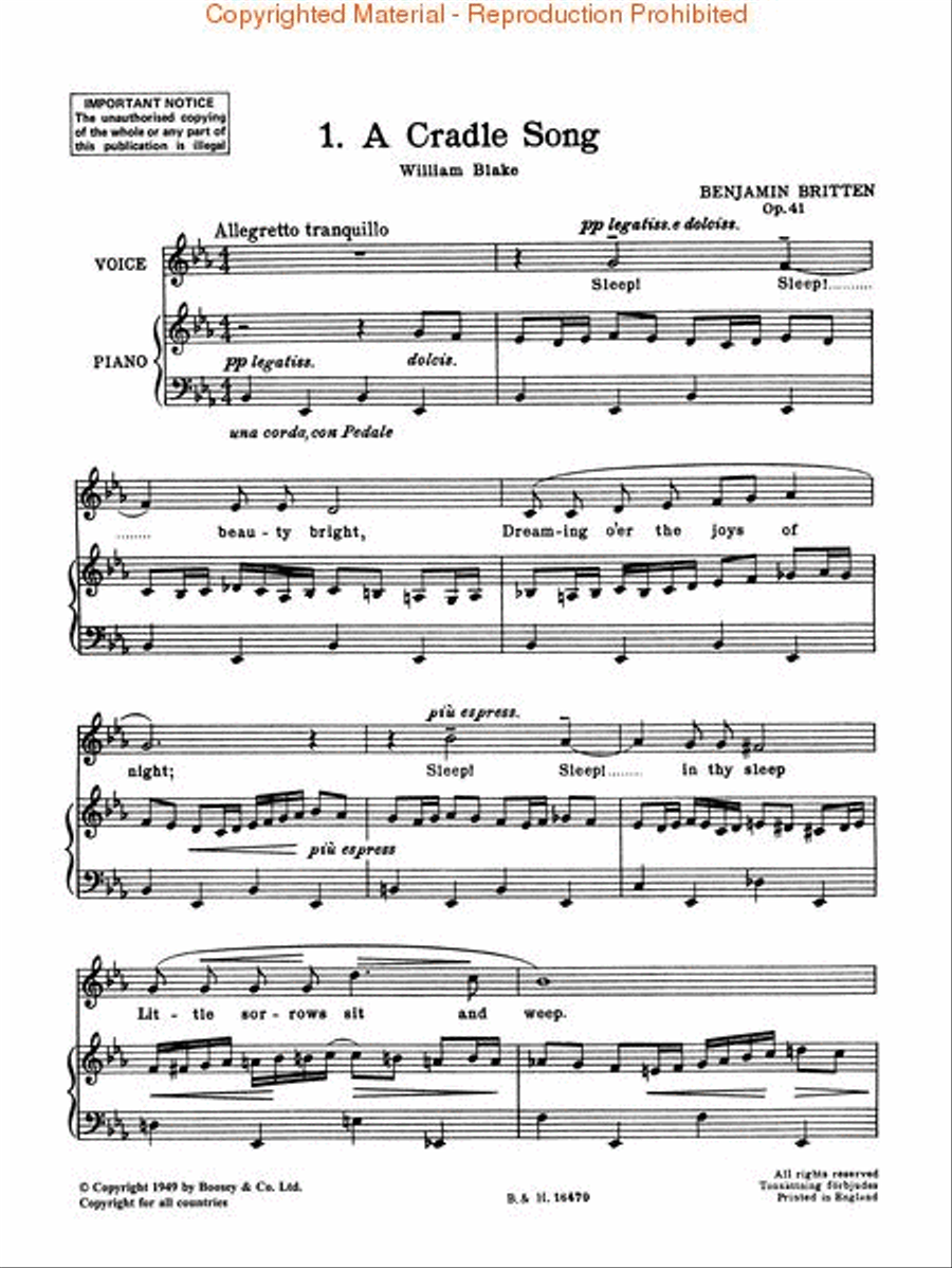 Charm Of Lullabies Op45 Voc/kybd
