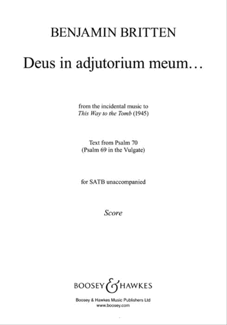Deus in adjutorium meum 4-Part scores gallery preview page 1