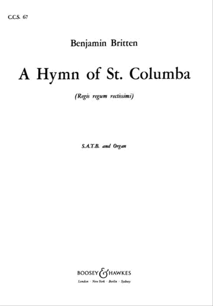 A Hymn of St. Columba 4-Part scores gallery preview page 1
