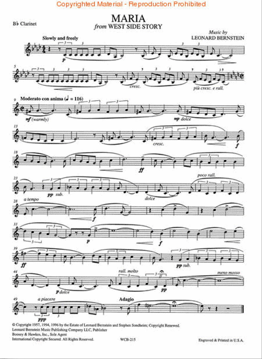 Bernstein Bernstein Clarinet Solo scores gallery preview page 2