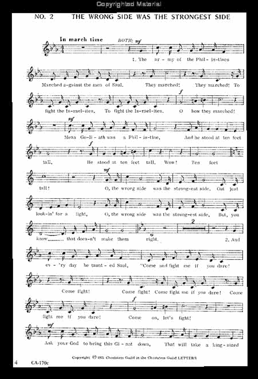 David and the Giants - Singer's Edition Unison Choir scores gallery preview page 4