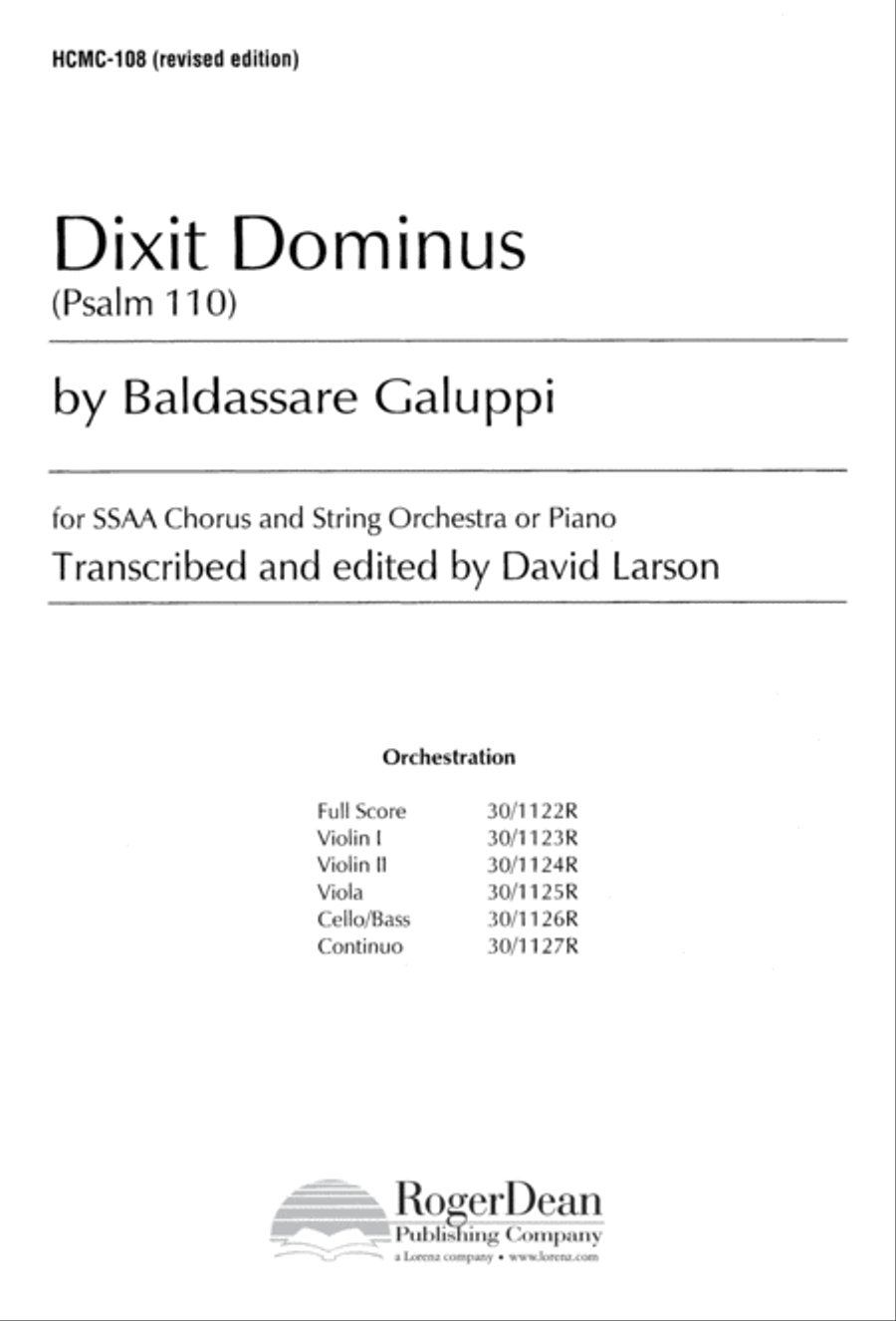 Dixit Dominus Dixit Dominus SSAA scores gallery preview page 2