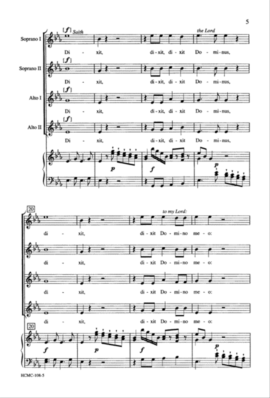 Dixit Dominus Dixit Dominus SSAA scores gallery preview page 8