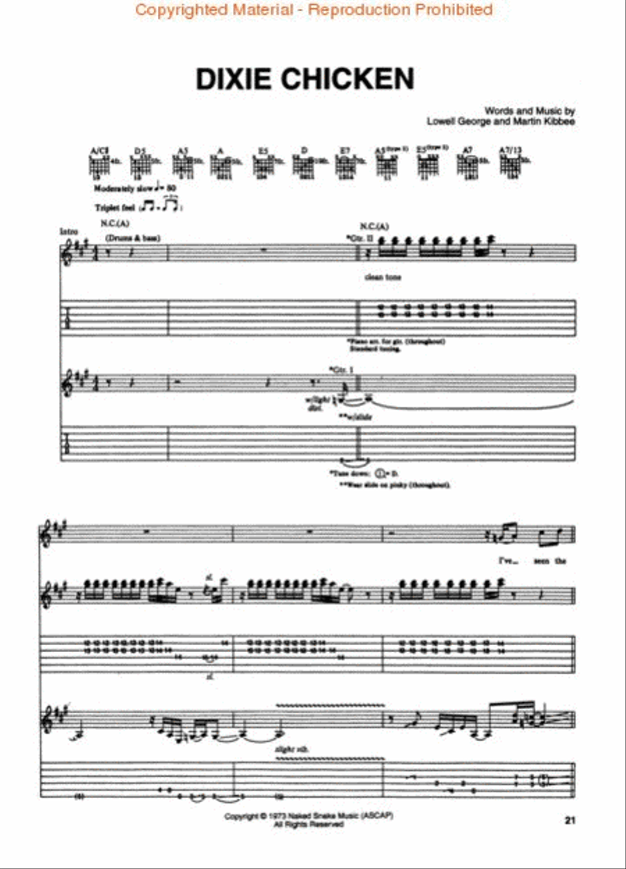 Best of Little Feat Best of Little Feat Electric Guitar scores gallery preview page 3