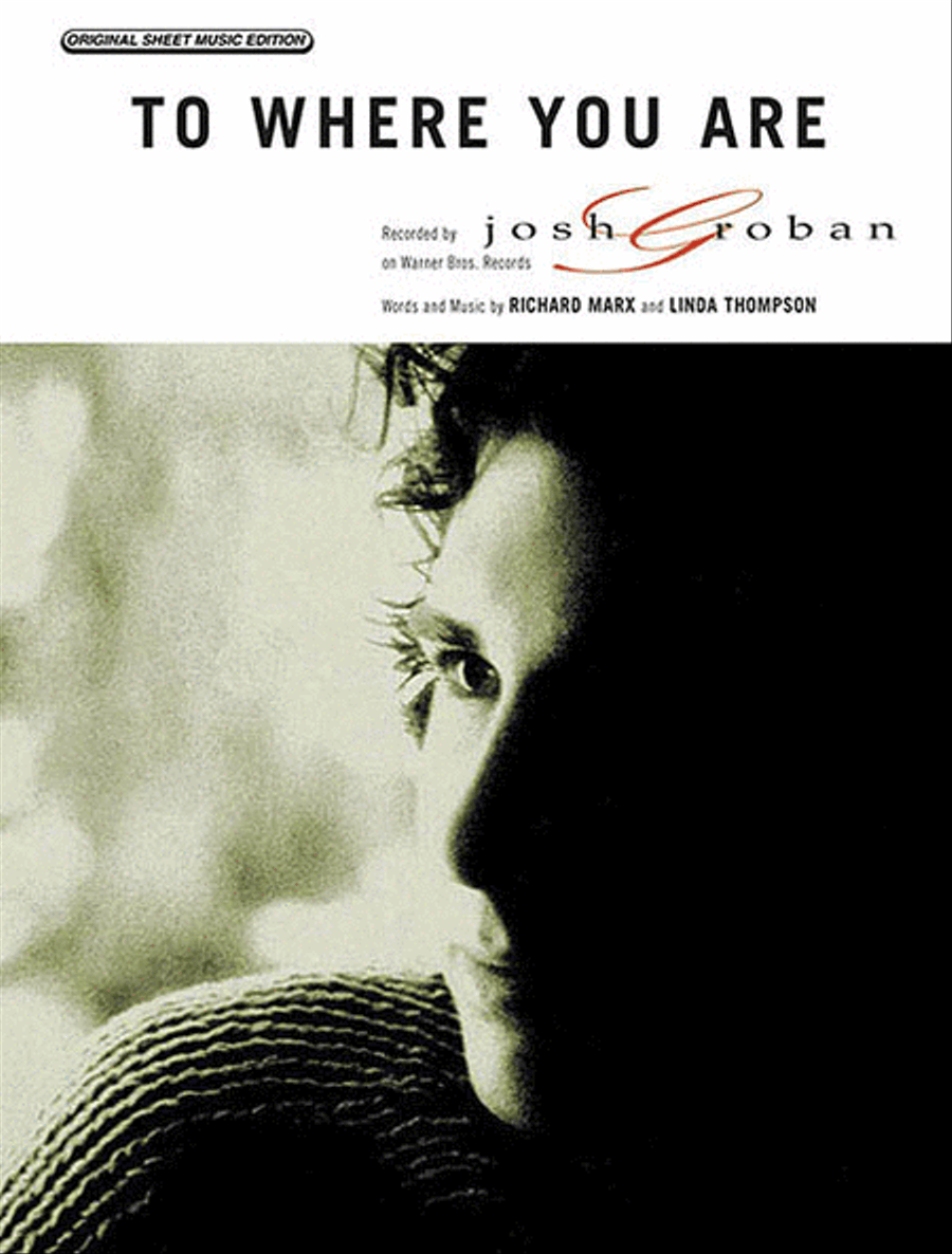 To Where You Are Piano, Vocal, Guitar scores gallery preview page 1