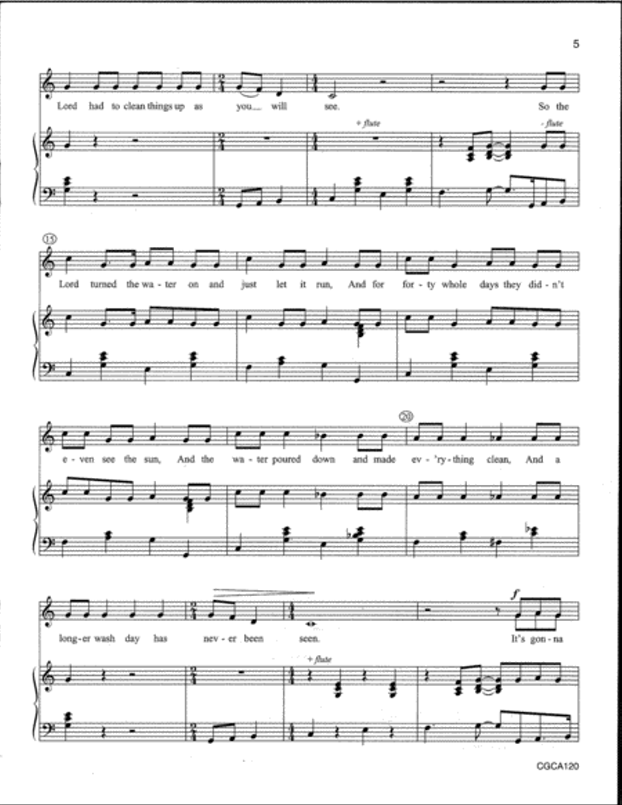 100 Percent Chance of Rain Director's Score Unison Choir scores gallery preview page 3