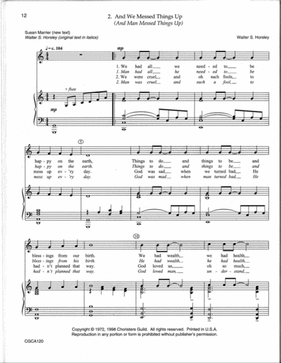 100 Percent Chance of Rain Director's Score Unison Choir scores gallery preview page 4