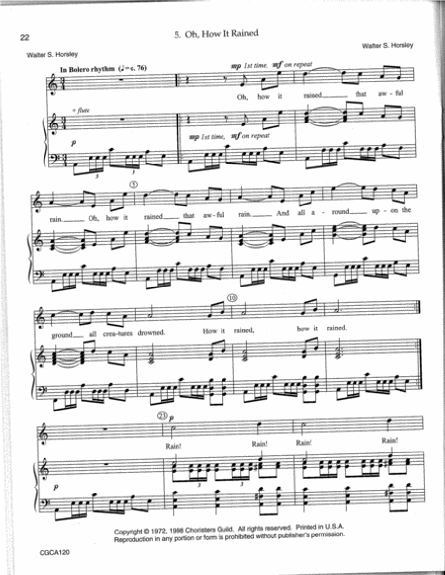 100 Percent Chance of Rain Director's Score Unison Choir scores gallery preview page 5