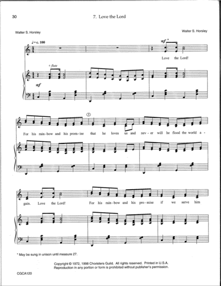 100 Percent Chance of Rain Director's Score Unison Choir scores gallery preview page 7
