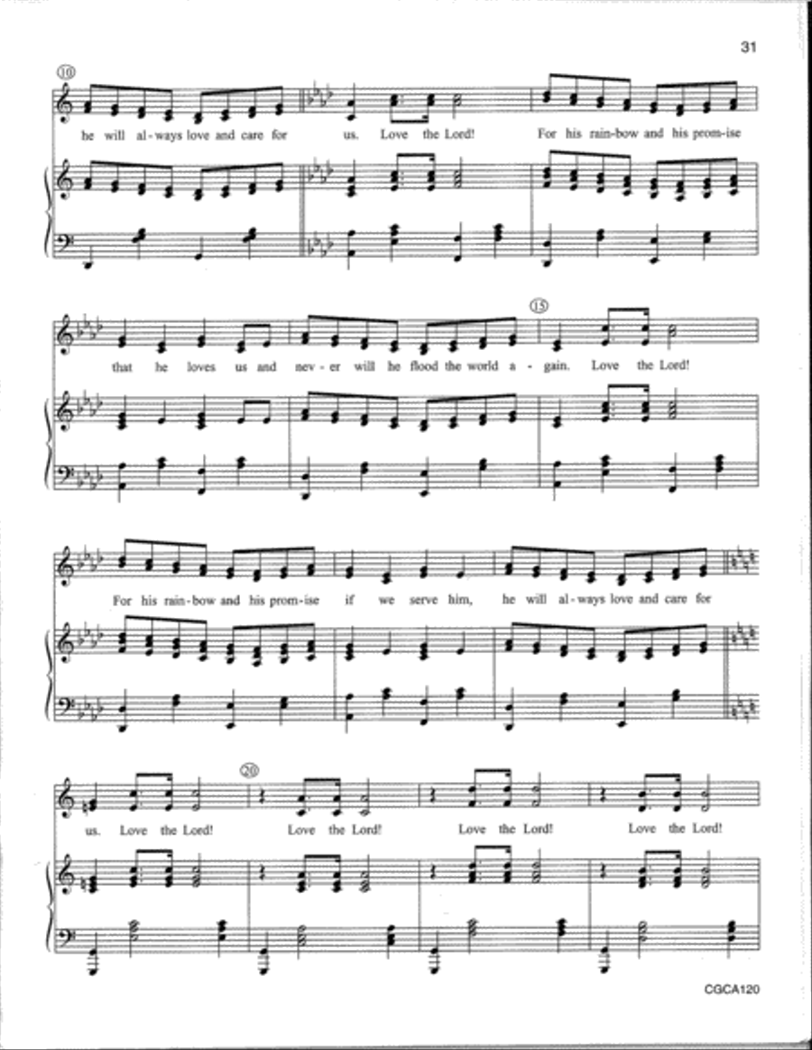100 Percent Chance of Rain Director's Score Unison Choir scores gallery preview page 8