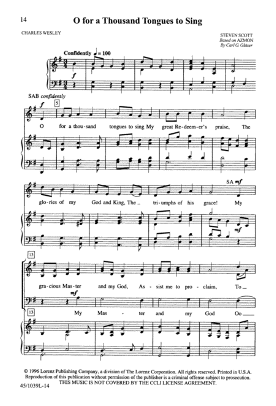 Praise to the Lord Praise to the Lord 3-Part scores gallery preview page 17