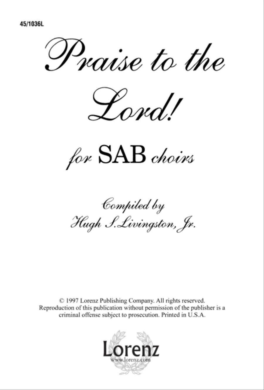 Praise to the Lord Praise to the Lord 3-Part scores gallery preview page 4