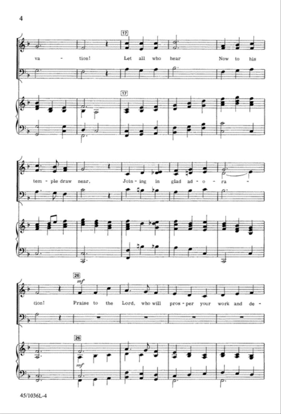 Praise to the Lord Praise to the Lord 3-Part scores gallery preview page 7