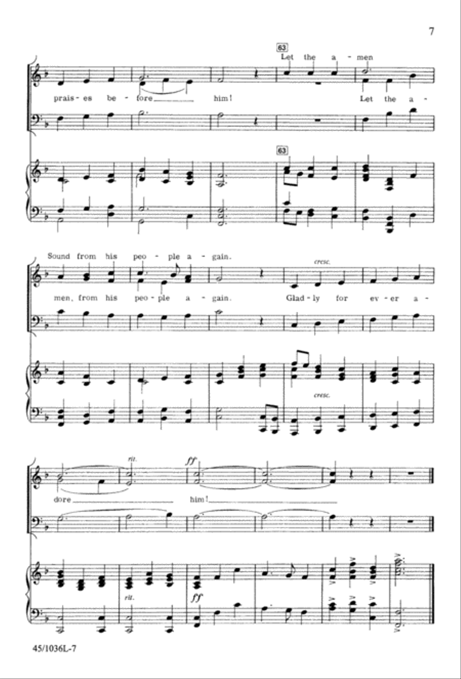 Praise to the Lord Praise to the Lord 3-Part scores gallery preview page 10