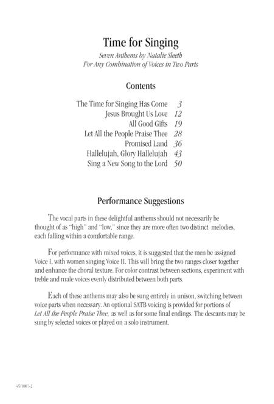 Time for Singing 2-Part scores gallery preview page 3