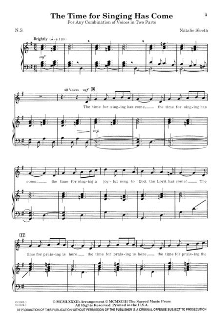 Time for Singing 2-Part scores gallery preview page 4