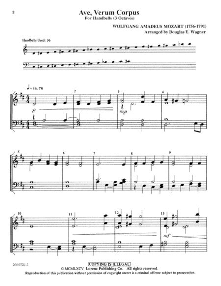 Ave Verum Corpus 3-Octaves scores gallery preview page 2