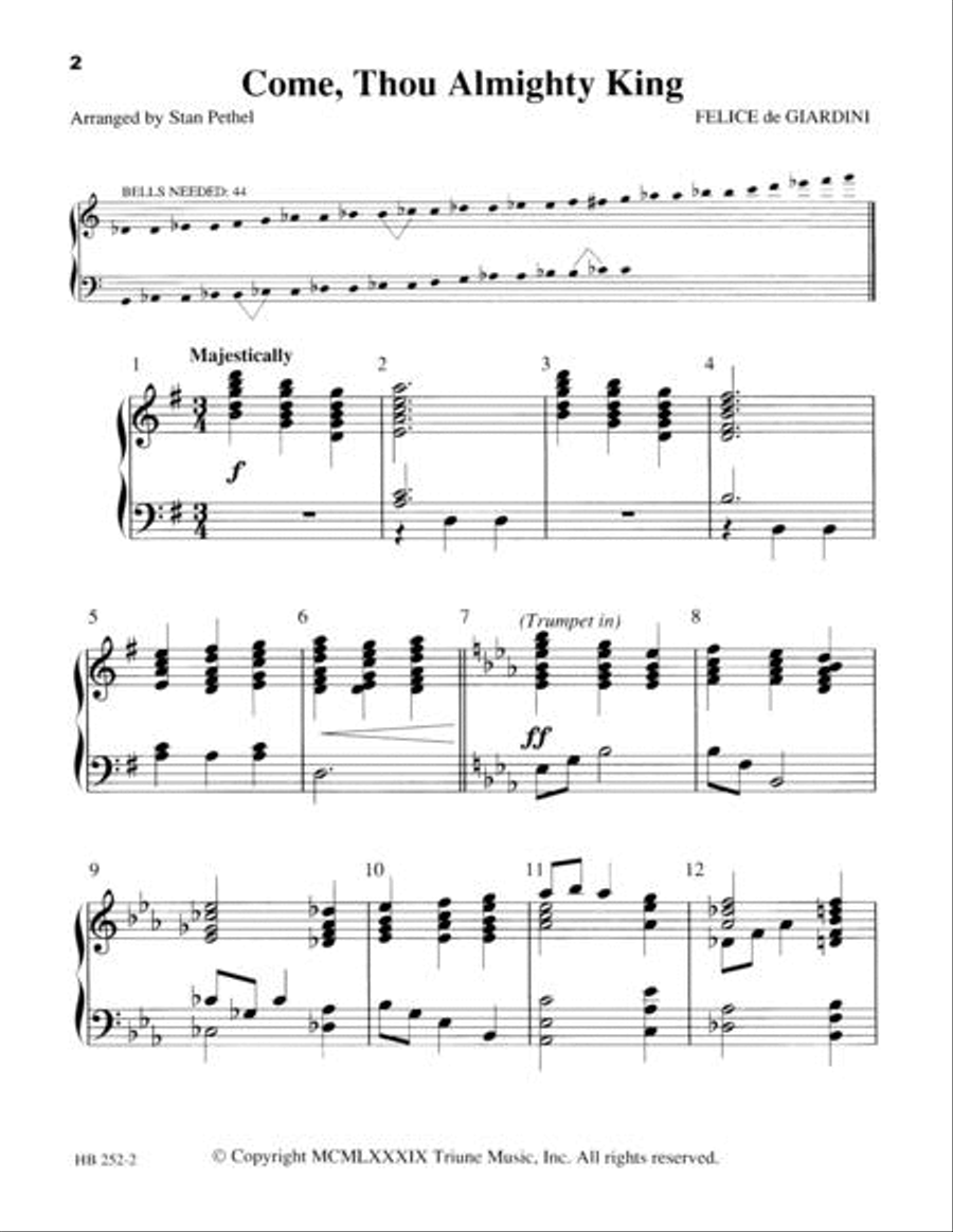 Come, Thou Almighty King 4-Octaves scores gallery preview page 2