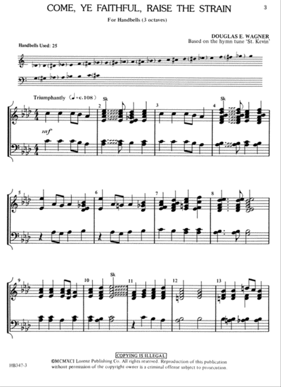 Come Ye Faithful, Raise the Strain 2-Octaves scores gallery preview page 2