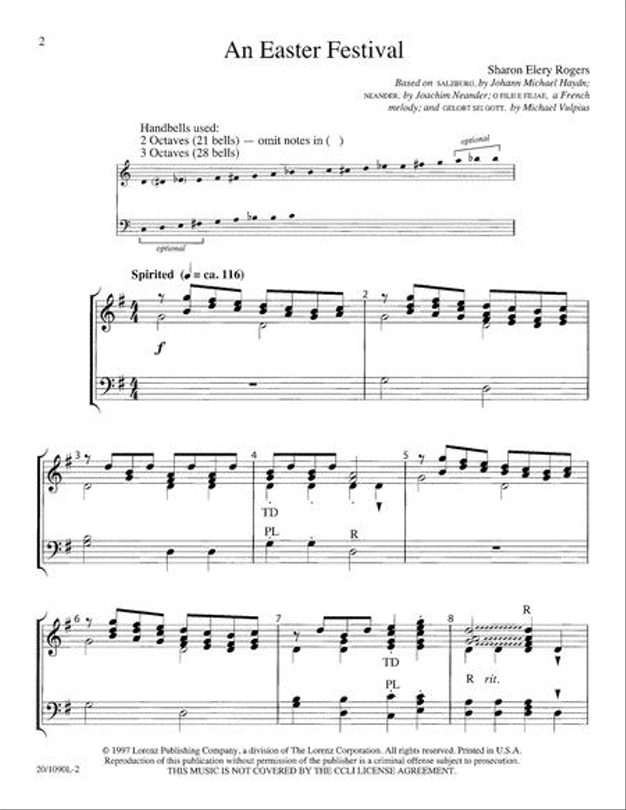 An Easter Festival 3-Octaves scores gallery preview page 2