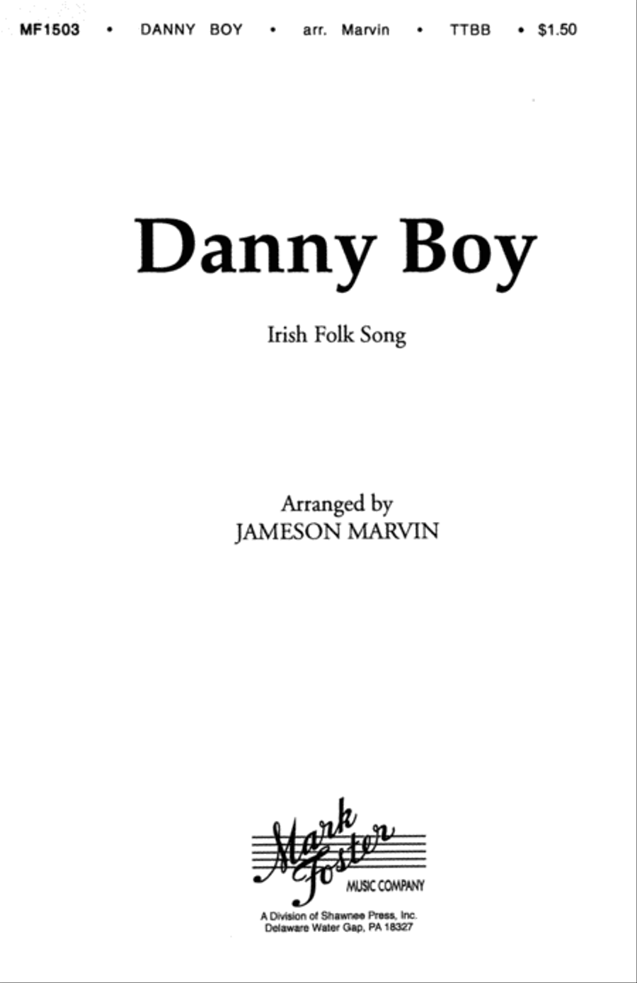 Danny Boy Danny Boy TTBB scores gallery preview page 1