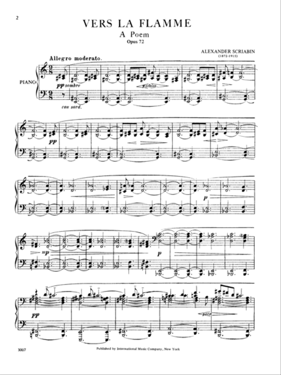 Vers La Flamme, Opus 72 Vers La Flamme, Opus 72 Piano Solo scores gallery preview page 2