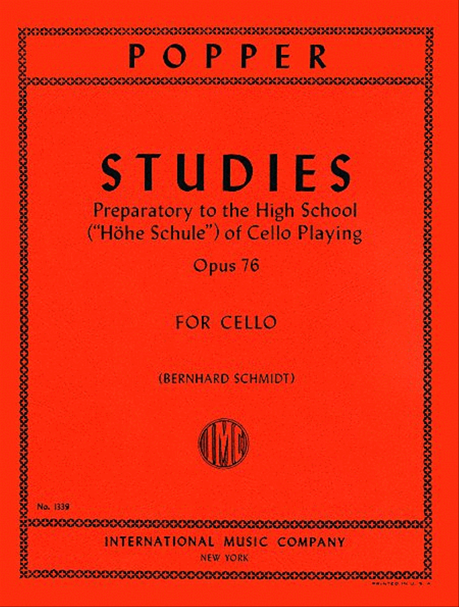 Studies, Op. 76 (Preparatory to Op. 73) Cello Solo scores gallery preview page 1