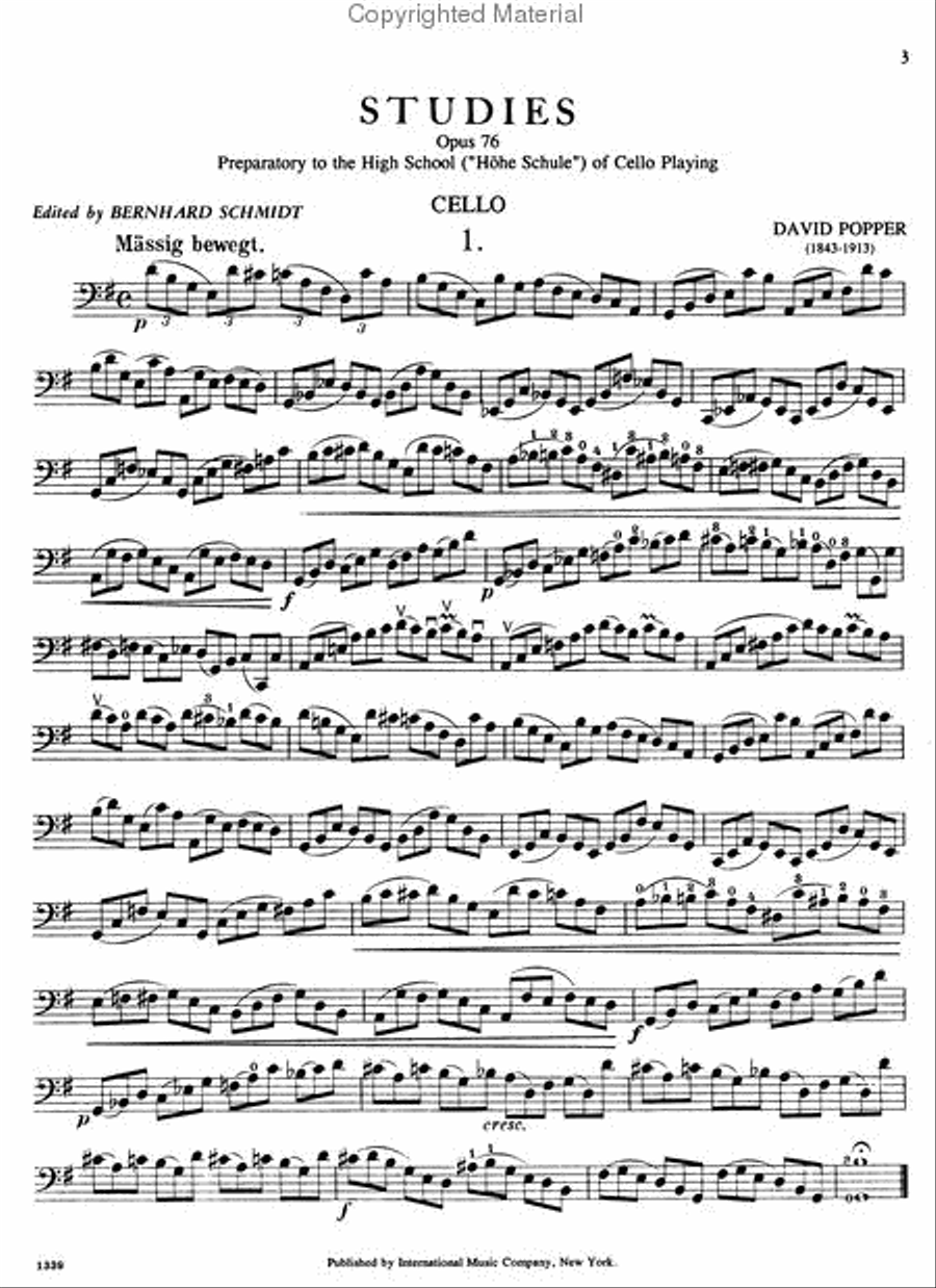 Studies, Op. 76 (Preparatory to Op. 73) Cello Solo scores gallery preview page 2